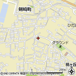 群馬県高崎市剣崎町441周辺の地図