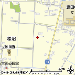 栃木県小山市松沼322周辺の地図