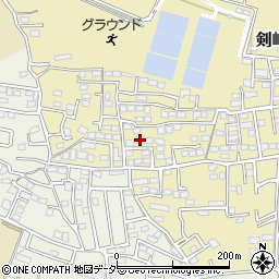 群馬県高崎市剣崎町597-5周辺の地図