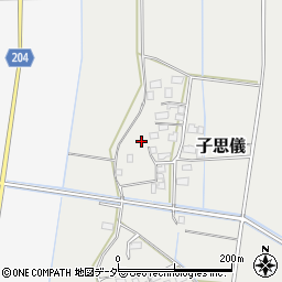 茨城県筑西市子思儀周辺の地図