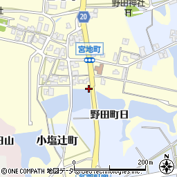 石川県加賀市宮地町（カ）周辺の地図