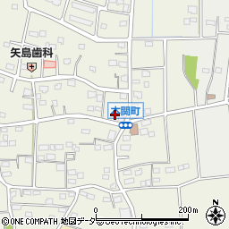 群馬県伊勢崎市本関町1107周辺の地図