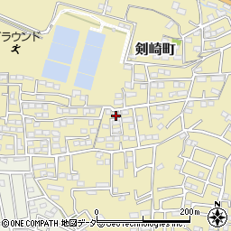 群馬県高崎市剣崎町620-5周辺の地図