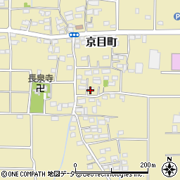 群馬県高崎市京目町周辺の地図