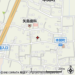 群馬県伊勢崎市本関町1114-1周辺の地図