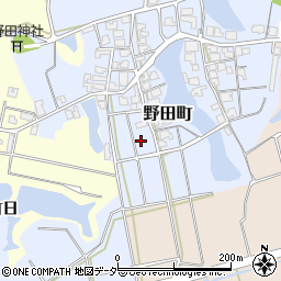 石川県加賀市野田町（ヨ）周辺の地図