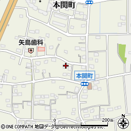 群馬県伊勢崎市本関町1109-2周辺の地図