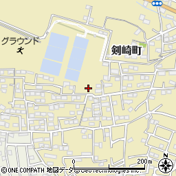 群馬県高崎市剣崎町652-1周辺の地図