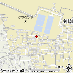 群馬県高崎市剣崎町581-20周辺の地図