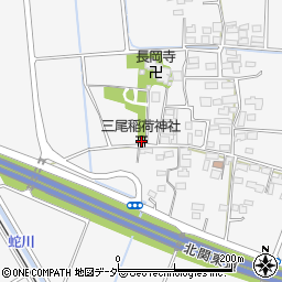 三尾稲荷神社周辺の地図