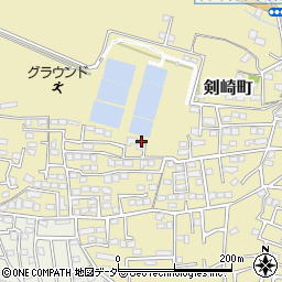 群馬県高崎市剣崎町654-18周辺の地図