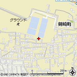 群馬県高崎市剣崎町653-2周辺の地図