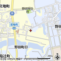 石川県加賀市宮地町チ周辺の地図
