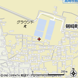 群馬県高崎市剣崎町581-10周辺の地図