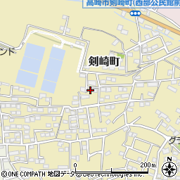 群馬県高崎市剣崎町669周辺の地図