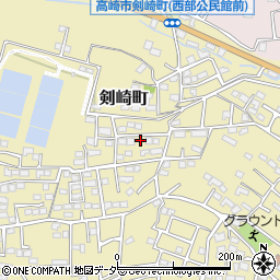 群馬県高崎市剣崎町644-7周辺の地図