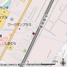 栃木県小山市喜沢834周辺の地図