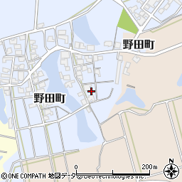 石川県加賀市野田町キ周辺の地図