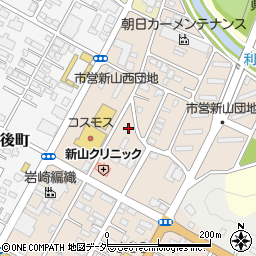 栃木県足利市新山町周辺の地図