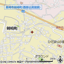 群馬県高崎市剣崎町1275-17周辺の地図