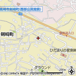 群馬県高崎市剣崎町1261-4周辺の地図