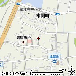 群馬県伊勢崎市本関町1182周辺の地図