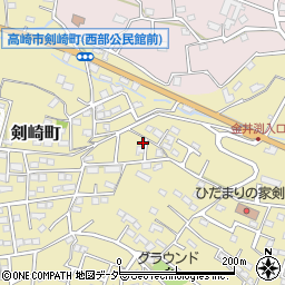 群馬県高崎市剣崎町1261-2周辺の地図