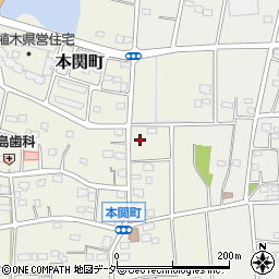 群馬県伊勢崎市本関町2259-1周辺の地図