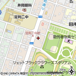 栃木県足利市西砂原後町1187周辺の地図
