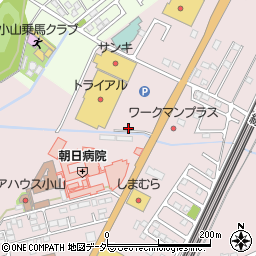 栃木県小山市喜沢651周辺の地図