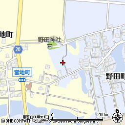 石川県加賀市野田町タ周辺の地図
