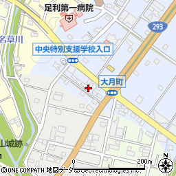 栃木県足利市大月町945周辺の地図