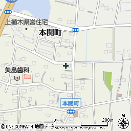 群馬県伊勢崎市本関町1191周辺の地図