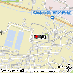 群馬県高崎市剣崎町1311周辺の地図