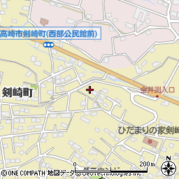 群馬県高崎市剣崎町1264-3周辺の地図