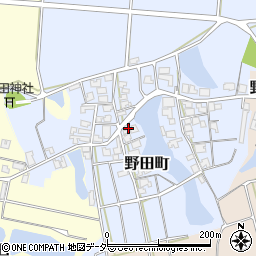 石川県加賀市野田町（ユ）周辺の地図