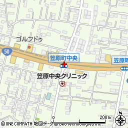 笠原町中央周辺の地図