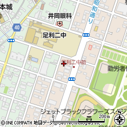 栃木県足利市西砂原後町1222周辺の地図