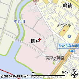 茨城県ひたちなか市関戸周辺の地図