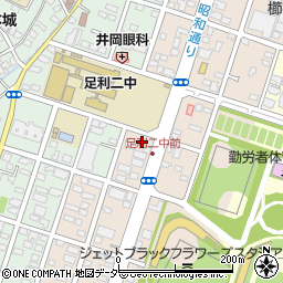 栃木県足利市西砂原後町1223周辺の地図
