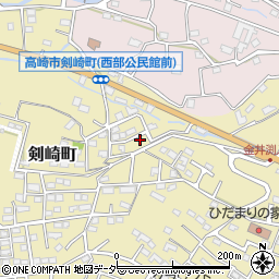 群馬県高崎市剣崎町1274周辺の地図