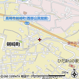 群馬県高崎市剣崎町1264-11周辺の地図