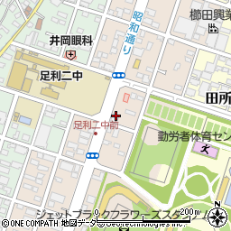栃木県足利市西砂原後町1180周辺の地図