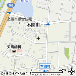 群馬県伊勢崎市本関町1192周辺の地図
