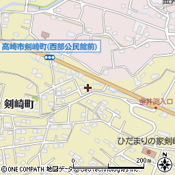 群馬県高崎市剣崎町1264-14周辺の地図