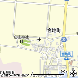 石川県加賀市宮地町周辺の地図