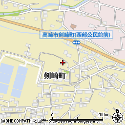 群馬県高崎市剣崎町1297周辺の地図