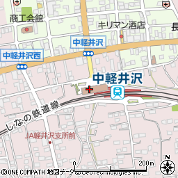 軽井沢町立中軽井沢図書館周辺の地図