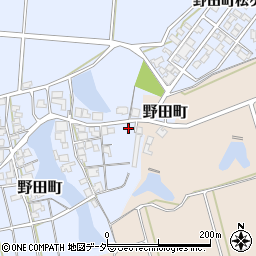 石川県加賀市野田町キ1周辺の地図