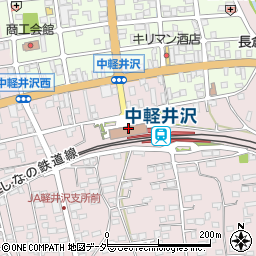 軽井沢観光協会　中軽井沢駅内観光案内所周辺の地図